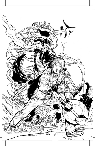 Illustration for article titled How we drew Angel, Willow, and Faith hanging out in a hell dimension